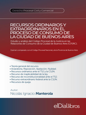 cover image of Recursos ordinarios y extraordinarios en el proceso de consumo de la Ciudad de Buenos Aires